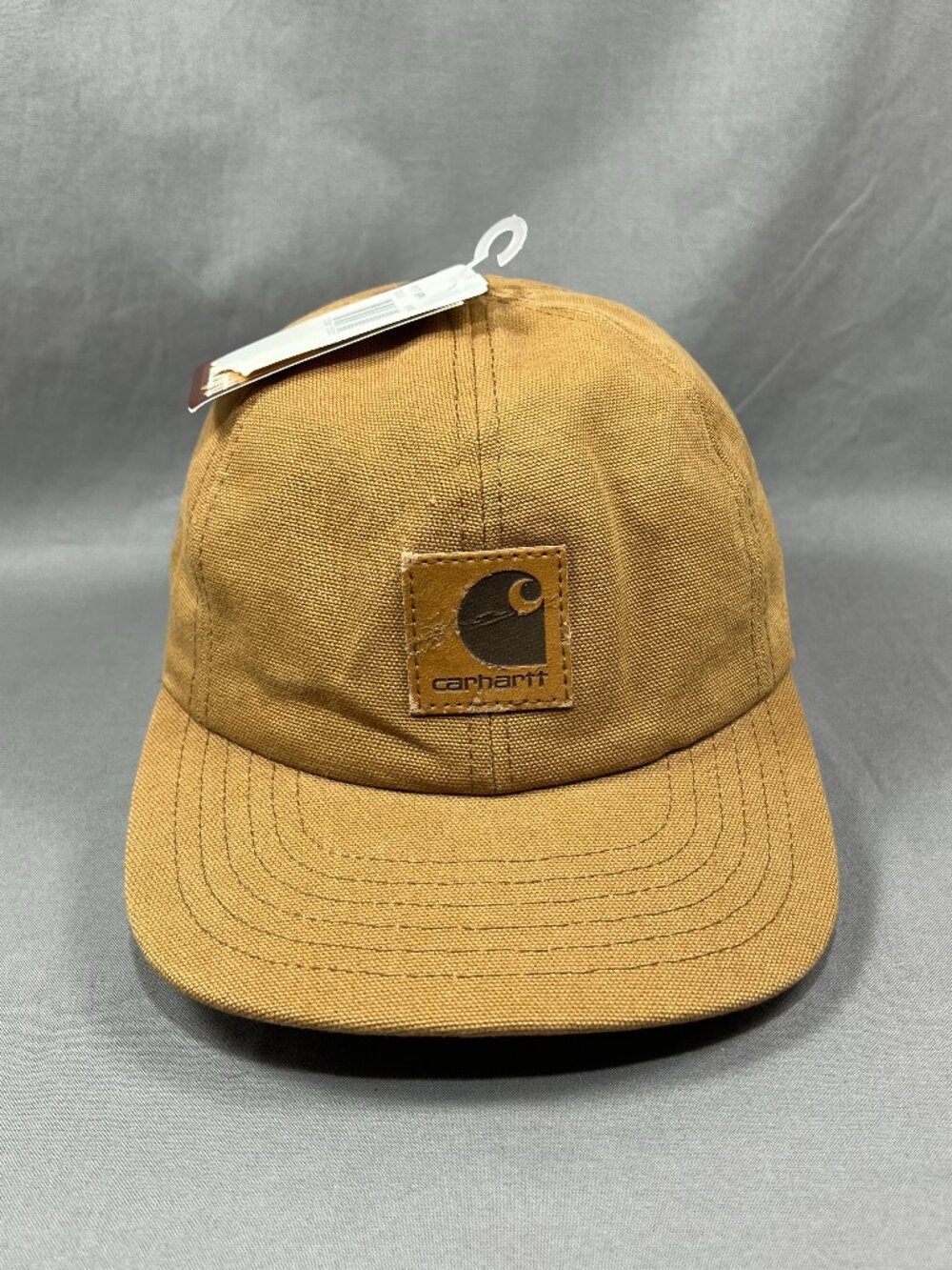 Vtg Carhartt Snapback Hat Brown Workwear Canvas Farmer Rancher Outdoor USA Mens